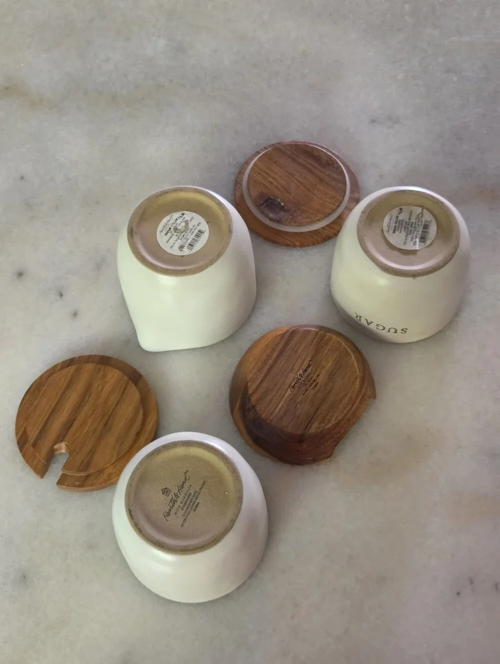 Hearth & Hand Magnolia Stoneware 4pc Set - Sugar, Honey Cream, and Spoon Rest